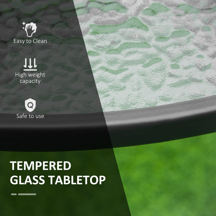 OutSunny Table 84B-777 Steel,Tempered Glass 1,065 x 1,065 x 710 mm