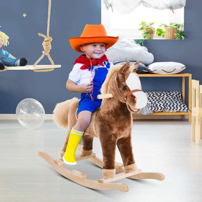 HOMCOM Rocking Horse 330-091 Brown