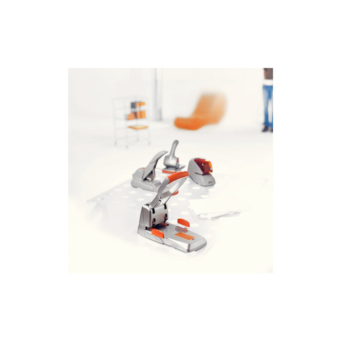Rapid Supreme Metal Hole Punch 23000600 Silver, Orange