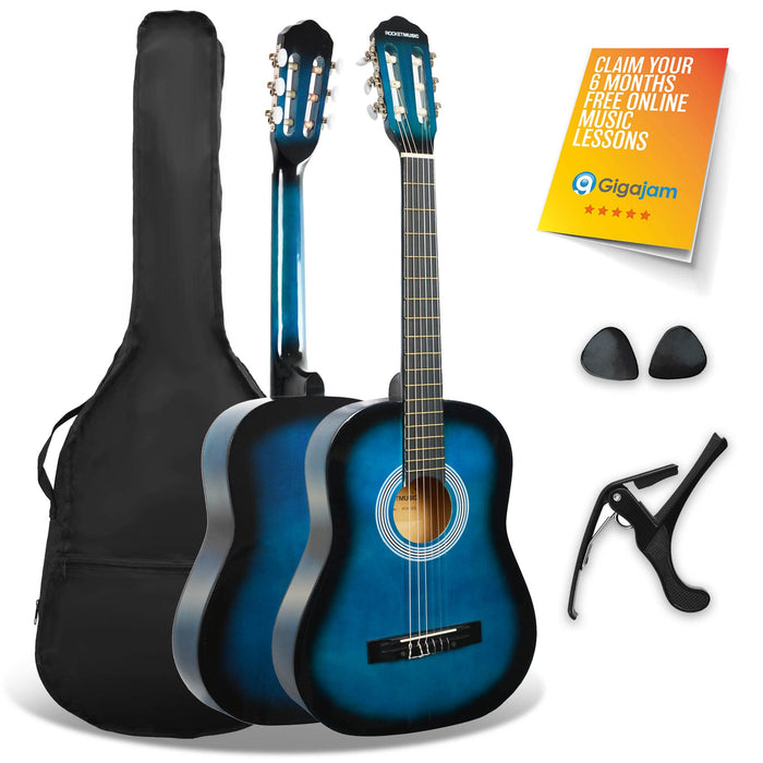 3rd Avenue Classical Guitar Rocket Series 3/4 Size Blueburst Set