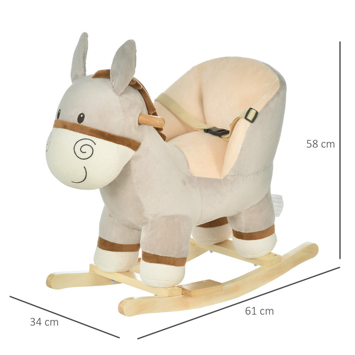 HOMCOM Rocking Horse 330-110 580 mm 340 mm 610 mm Grey