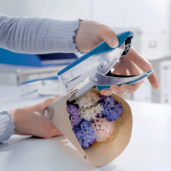 Leitz Plier Stapler 55480033 Full Strip Silver, Blue 30 Sheets 24/6, 26/6 Metal, Plastic