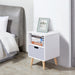 HOMCOM Bedside Table 580 x 380 x 380 mm White