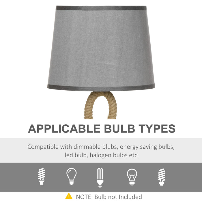 HOMCOM Table Lamp Grey