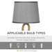 HOMCOM Table Lamp Grey
