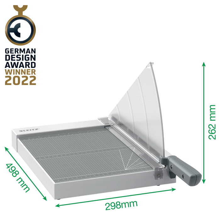 Leitz Precision Home Guillotine Paper Cutter 9018 A4 305 mm Steel Blade Laminated Wooden Bed Grey 8 Sheets