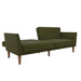 Novogratz 3 Seat Sofa GREEN LINEN Linen 2,044.70 (W) x 825.50 (D) x 850.90 (H) mm