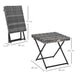 OutSunny Coffee Table 867-034GY PE Rattan,Steel Frame 400 x 400 x 400 mm