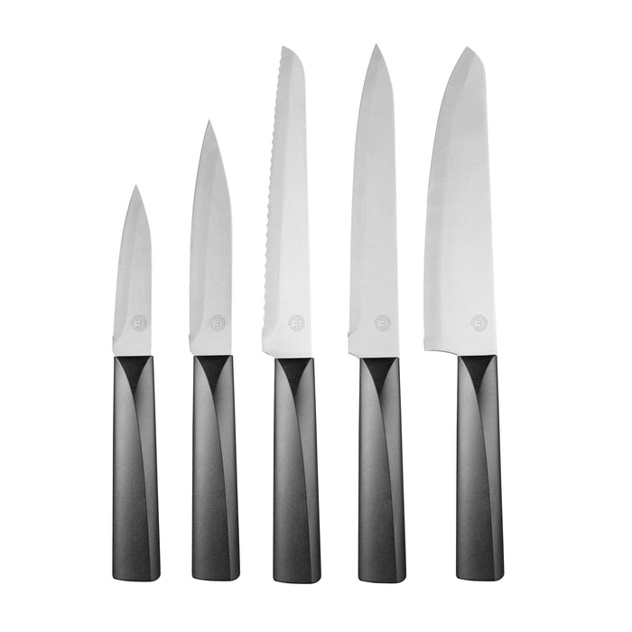 MasterChef Knife Set Stainless Steel Black, Silver Set of 5