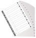 Exacompta Index Tabs A4+ Grey 1 to 15