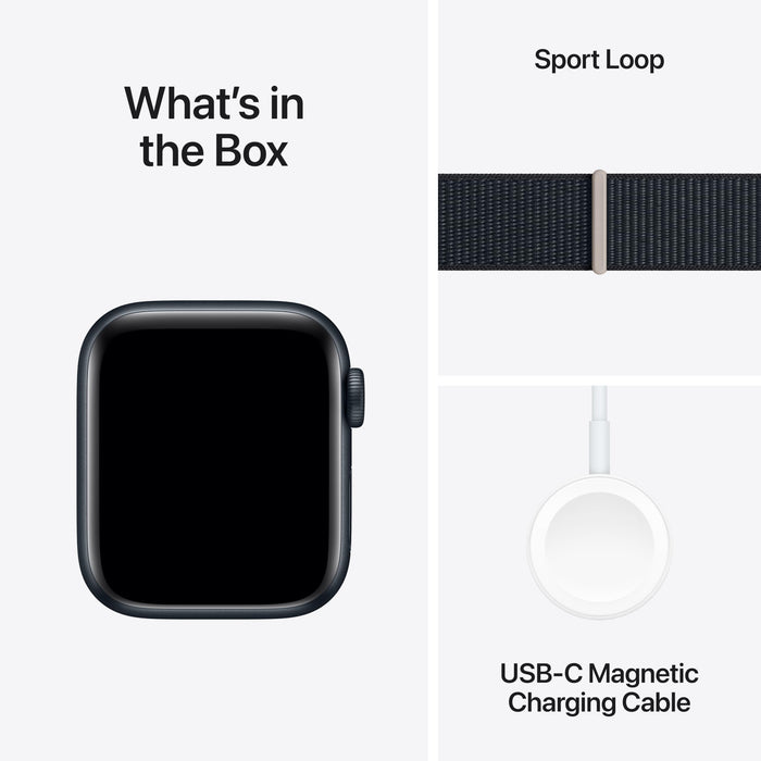 Apple Watch SE (GPS) - 2nd generation - 40 mm - midnight - smart watch with sport loop - textile - midnight - wrist size: 130-200 mm - 32 GB - Wi-Fi, Bluetooth - 26.4 g