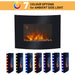 HOMCOM Led Backlit Fireplace Wall Mounted