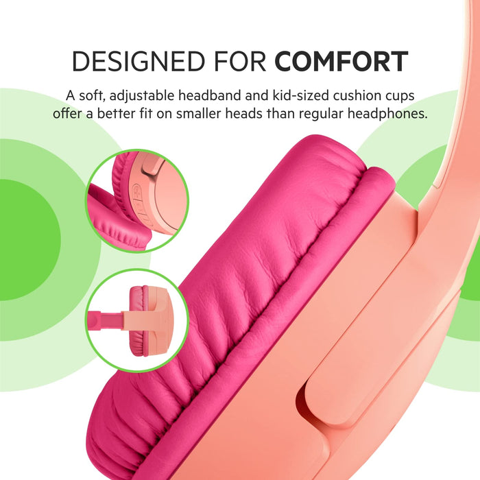 Belkin SOUNDFORM Wireless Kids Mini Headphones Pink