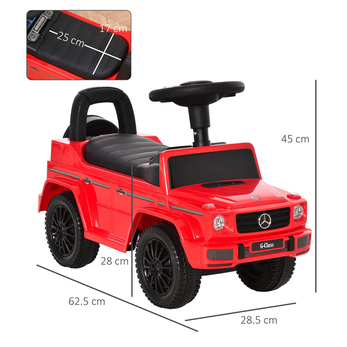 HOMCOM Benz G350 Push Car with Horn Red
