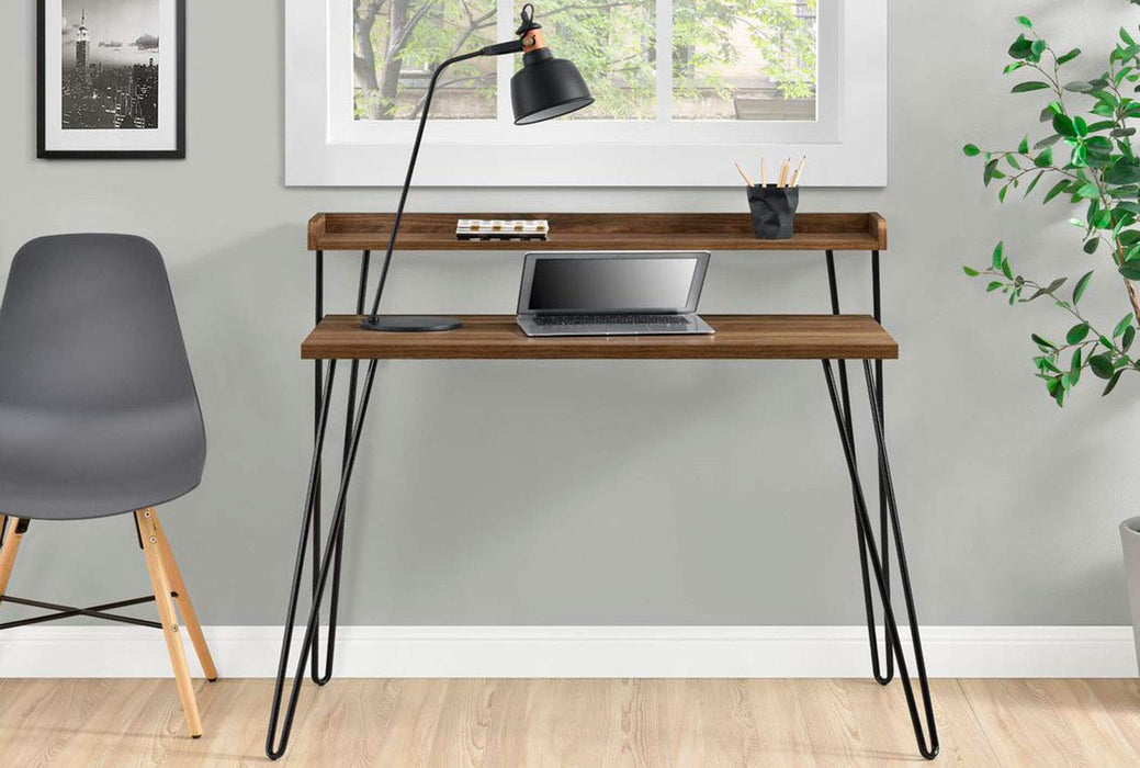 DOREL HOME Desks 9881396COMUK Walnut 1,135.38 (W) x 604 (D) x 899.16 (H) x 899.16 - 899.16 (H) mm