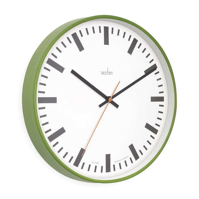 Acctim Analog Clock Green 30 x 30 x 3.8 x 30 cm