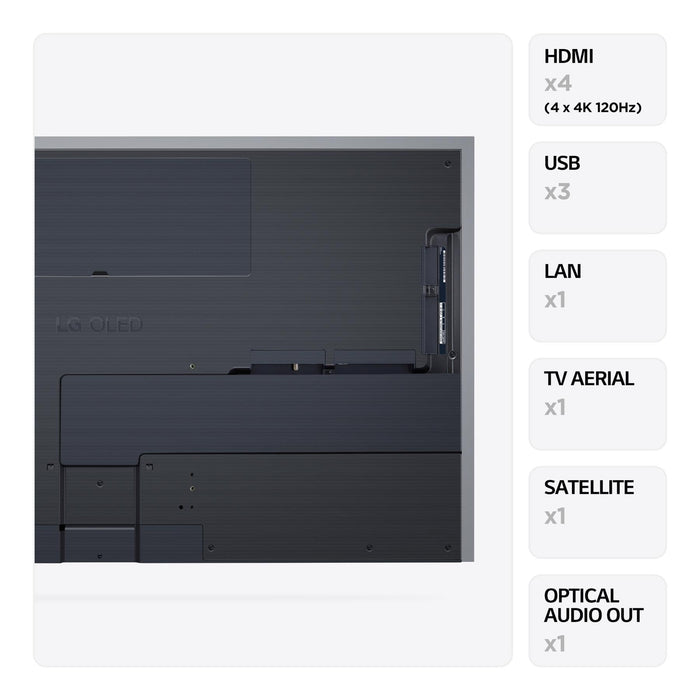 LG OLED Evo G3 65 Inch 4K Ultra HD 4 x HDMI Ports 3 x USB Ports Smart TV