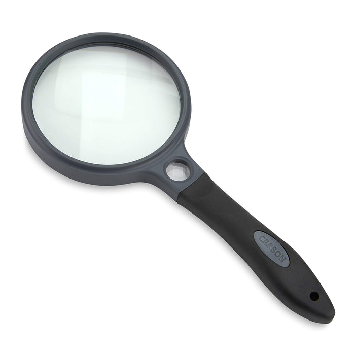 Carson Handheld Magnifying Glass SG-10 SureGrip Black & Grey 96 mm