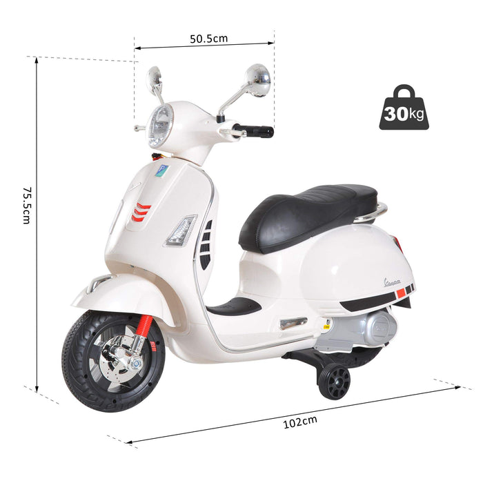 HOMCOM Ride On Scooter 370-057WT White