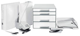 Leitz 180° WOW Lever Arch File A4 50 mm White 2 ring 1006 Laminated Cardboard Portrait