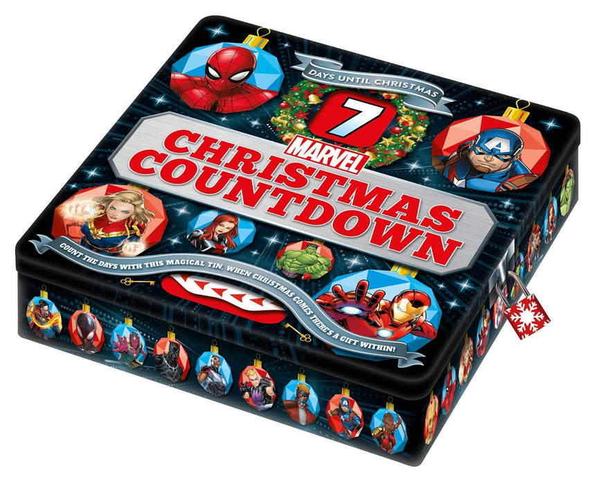 Marvel 7 Days Until Christmas Countdown Tin (Hardback)