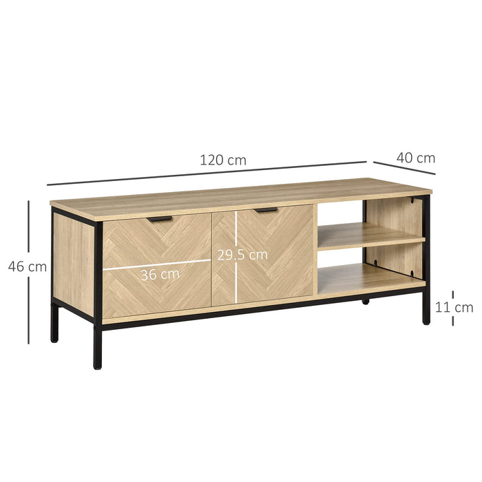 Homcom TV Unit Natural Wood Finish 400 x 460 mm