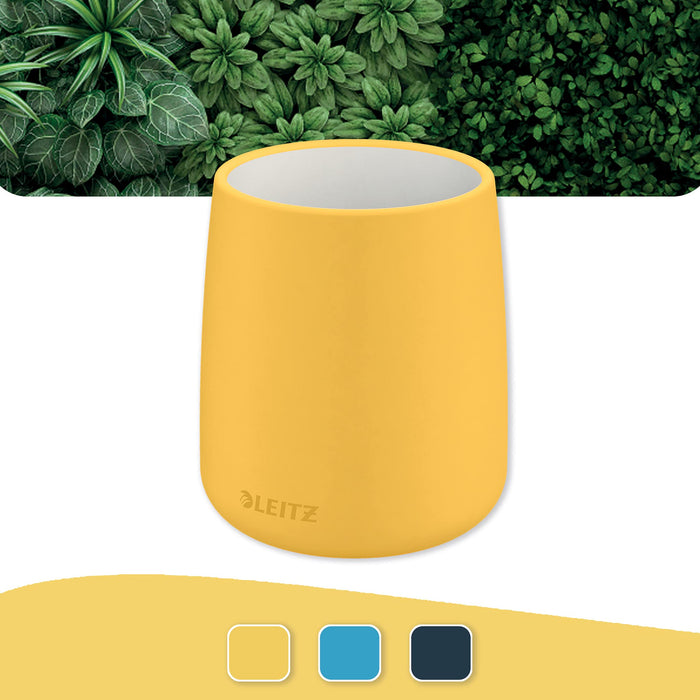 Leitz Pencil Pot Cosy Ceramic Warm Yellow 108 x 87 x 87 mm