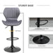 HOMCOM Bar Stool Velvet Touch Grey Pack of 2