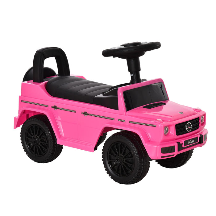 HOMCOM Benz G350 Push Car with Horn Pink