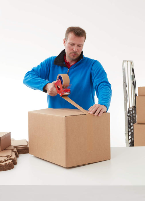 tesa Packing Tape Dispenser tesapack PVC Blue, Red 199 mm (W) x 66 m (L) Metal, Plastic 4120