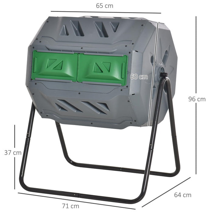 OutSunny Compost Bin 160 L Grey