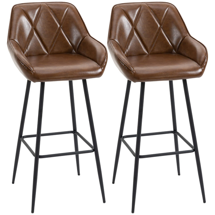 HOMCOM Bar Stool 835-777V70BN Brown