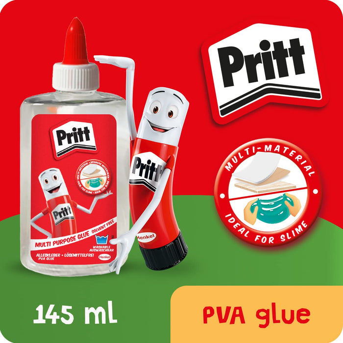 Pritt Glue Non Permanent Liquid Transparent Clear 2768057