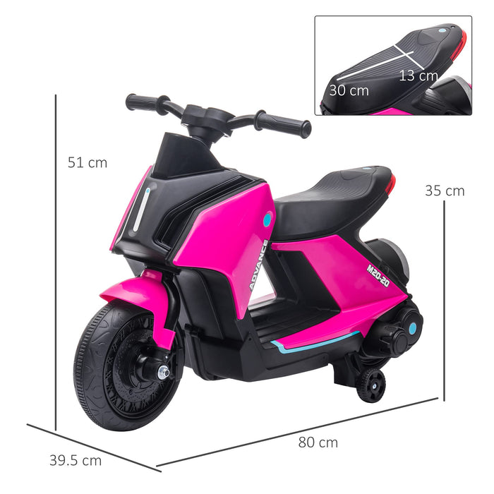 HOMCOM Kids Electric Motorcycle Ride-On Toy Pink