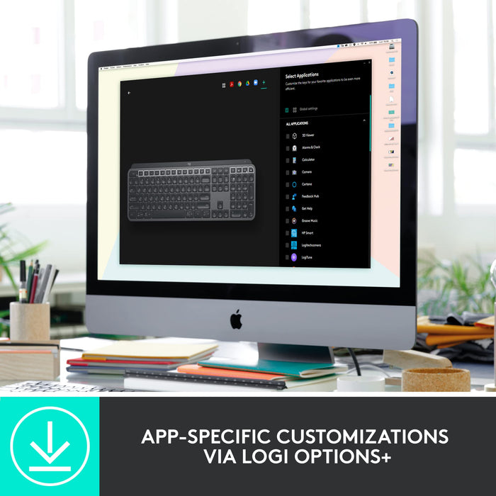 Logitech MX Keys Combo for Business - Keyboard and mouse set - backlit - wireless - Bluetooth LE - QWERTZ - German - graphite