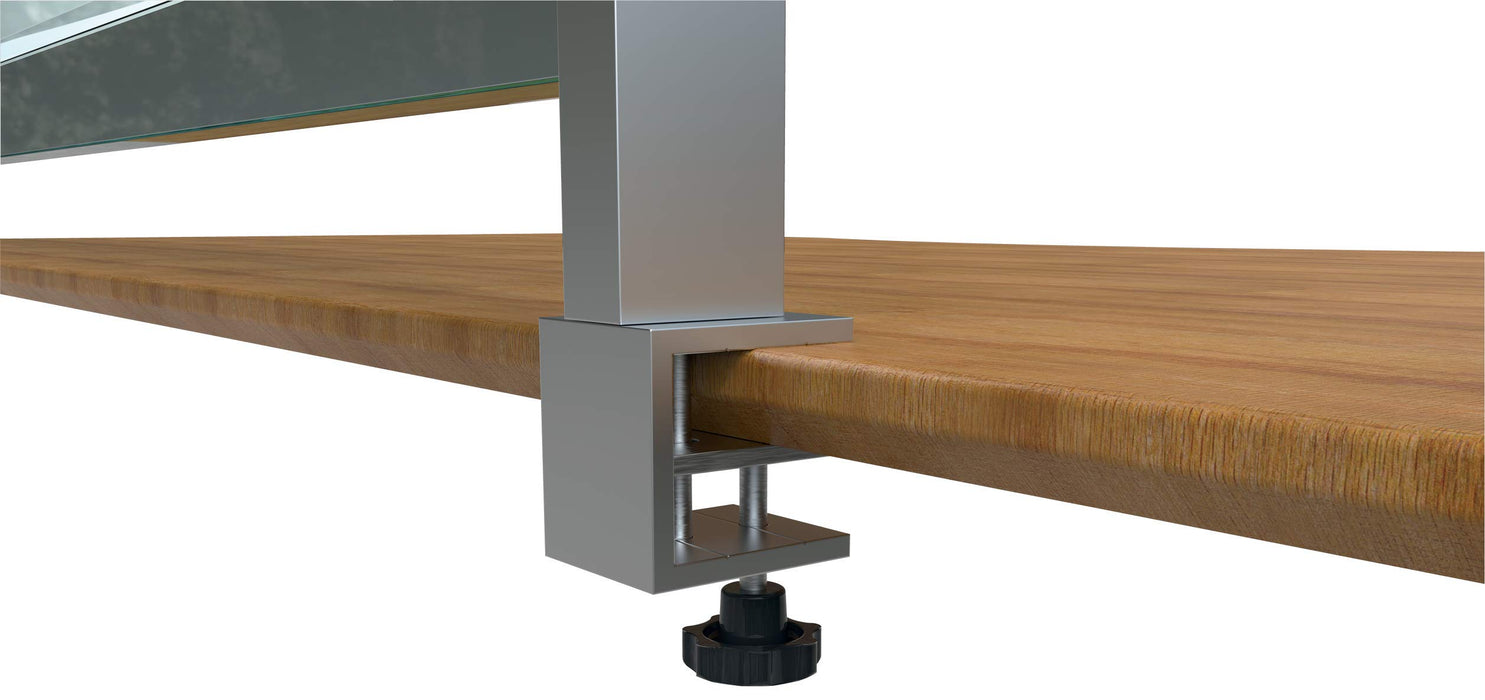 Nobo Protective Desk Divider Screen Clamp Premium Plus 50 x 40 x 50mm Metal Pack of 2