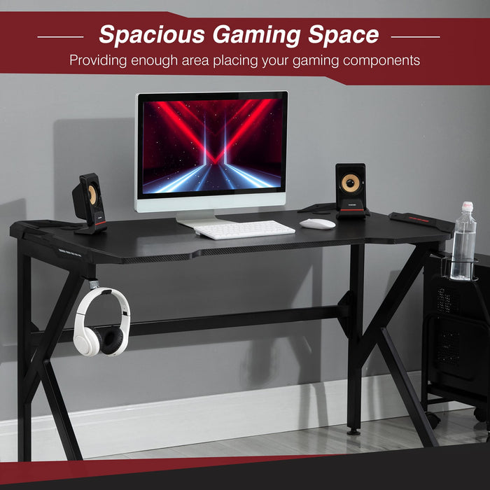 HOMCOM Gaming Desk Black 660 x 750 mm