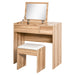 HOMCOM Dressing Table 831-193 Foam, Glass, Leather, Particle Board Wood 400 mm x 800 mm x 790 mm