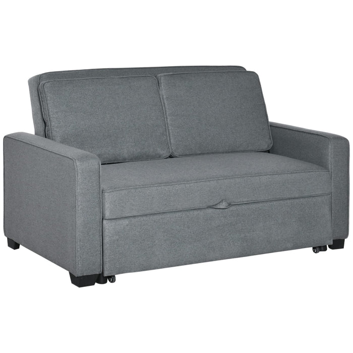 HOMCOM Sofa Bed Grey 870 x 890 mm