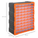 DURHAND Organiser B40-018 Polypropylene Orange 380 mm x 160 mm x 475 mm