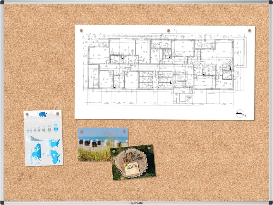 Legamaster Pin Board UNITE Brown 120 (W) x 90 (H) cm Brown