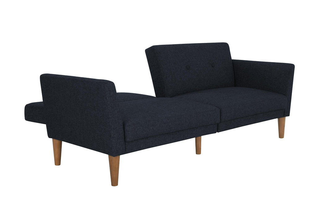 Novogratz 3 Seat Sofa BLUE LINEN Linen 2,044.70 (W) x 825.50 (D) x 850.90 (H) mm