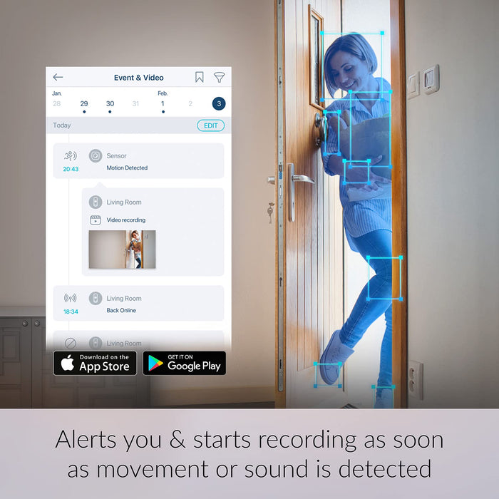 D-Link DCS 8325LH - Network surveillance camera - indoor - colour (Day&Night) - 2 MP - 1920 x 1080 - 1080p - fixed focal - audio - wireless - Wi-Fi - Bluetooth 4.0 - MJPEG, H.264 - DC 5 V