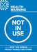 Seco Health & Safety Poster Health warning - not in use Semi-Rigid Plastic Blue, White 21 x 29.7 cm