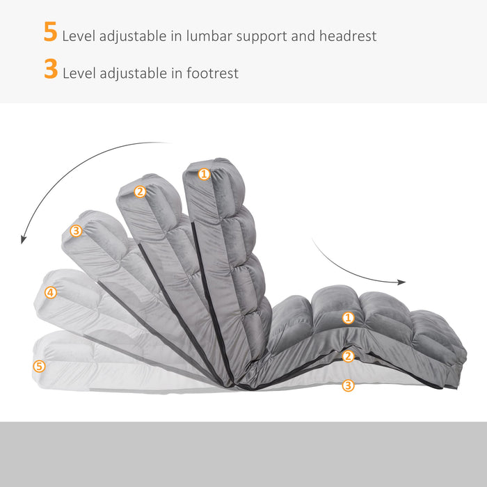 HOMCOM Lazy Sofa Grey 560 x 200 mm