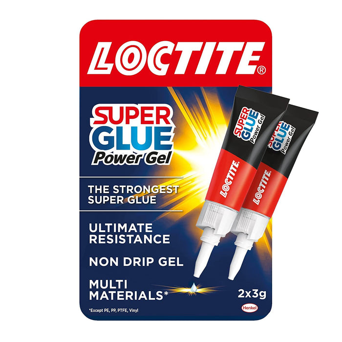 Loctite Super Glue Gel Transparent Clear 3 g Pack of 2 2633679