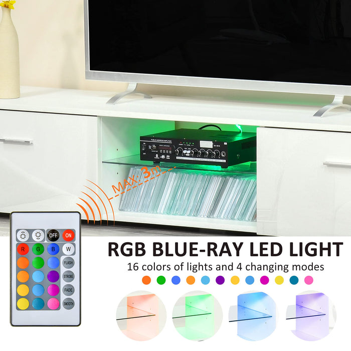 HOMCOM TV Stand MDF (Medium-Density Fibreboard), Particle Board Black 160 x 35 x 30 cm