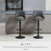 HOMCOM Bar Stool Leather Grey Pack of 2