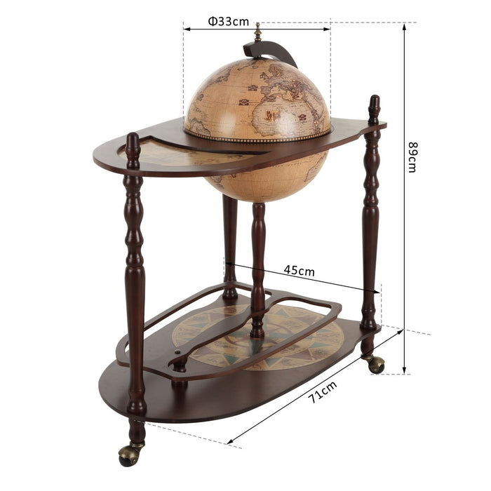 HOMCOM Globe Wine Bar Cart