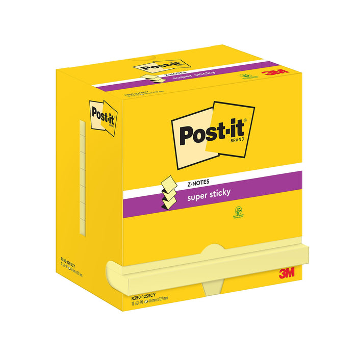 Post-It S/S Z-N 76X127 90S Cylw Pk12